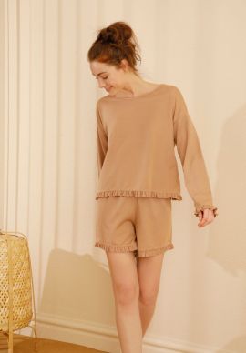 Φορμα Γυναικεια Με Σορτσακι Beige Comfort