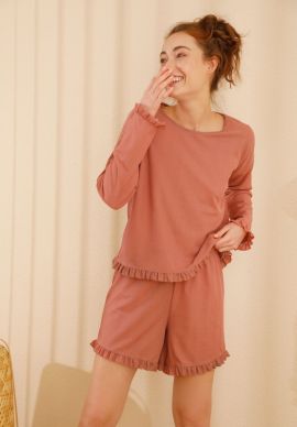 Φορμα Γυναικεια Με Σορτσακι Dark Pink Comfort