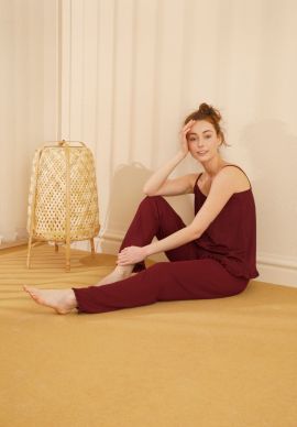 Φορμα Γυναικεια Με Τιραντα Dark Red Comfort