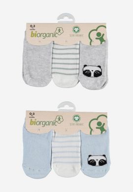Καλτσακια Βρεφικα Biorganic Cotton Panda Pack