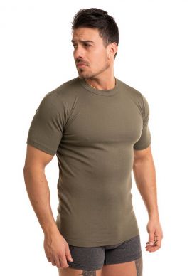 Φανέλα ανδρική κλειστή λαιμόκοψη Giorgio Olive Green