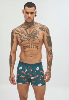 Boxer ανδρικό Let's Go Turquoise Soma