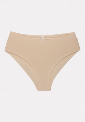 Σλιπ γυναικεία High Waist Bikini New Bra Lingerie Beige 3 Τεμ.