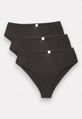 Σλιπ γυναικεία High Waist Bikini New Bra Lingerie Black 3 Τεμ.