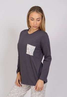 Πιτζάμα γυναικεία Bunnies Grey Cherry