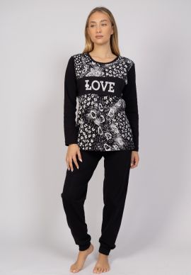 Πιτζάμα γυναικεία Animal Print Love Cherry
