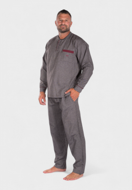 Πιτζάμα ανδρική πατιλέτα με κουμπάκια Collection Grey