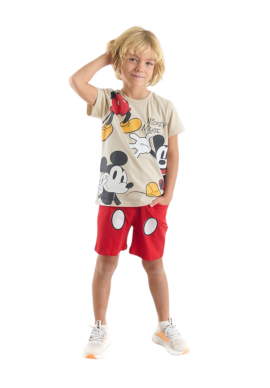 Σετ για αγόρι μπλούζα με βερμούδα Mickey Mouse 