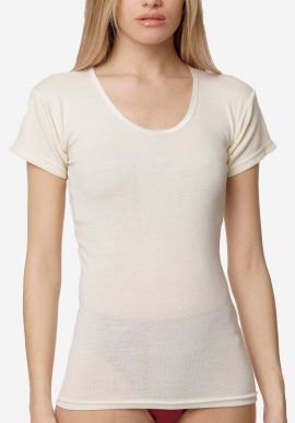 Φανελακι Γυναικειο Μαλλινο 100% Κοντο Μανικι