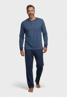 Ανδρική Βαμβακερή Πιτζάμα Interlock Collection Basic