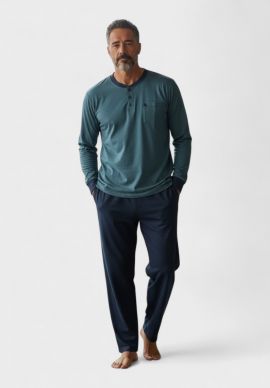Ανδρική Βαμβακερή Πιτζάμα Interlock Collection Basic