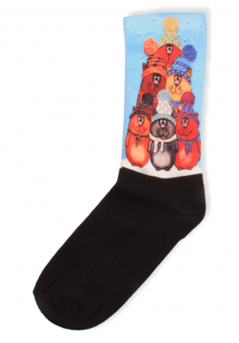 Κάλτσες Unisex με σχέδιο Trendy Cats in Winter