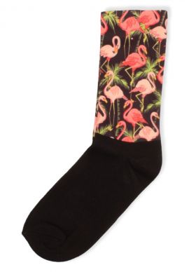 Unisex κάλτσες με σχέδιο Trendy Pink Flamingos