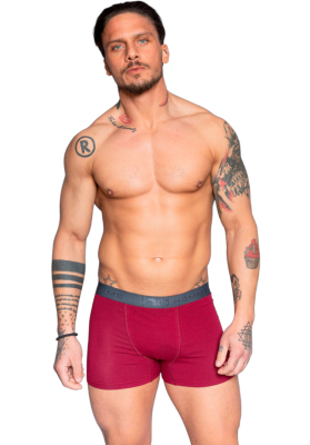 Boxer Ανδρικο Μπορντώ Nina Club