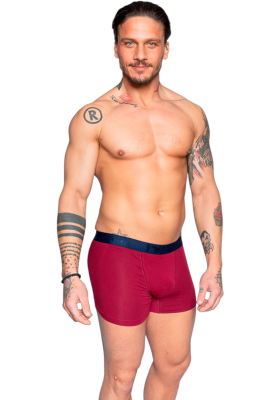 Boxer Ανδρικο Μπορντώ Nina Club