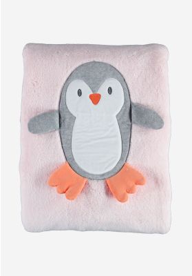 Κουβερτα Βρεφικη Cute Penguin Pink