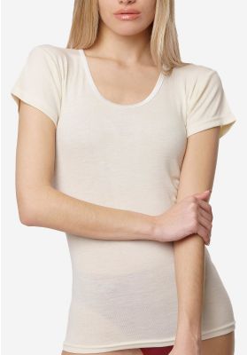 Φανελακι Γυναικειο Μαλλινο 100% Κοντο Μανικι