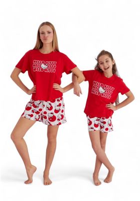 Πιτζάμα γυναικεία με σορτσάκι Hello Kitty Playful