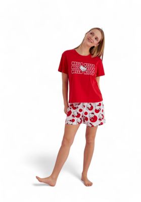 Πιτζάμα γυναικεία με σορτσάκι Hello Kitty Playful