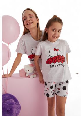 Πιτζάμα γυναικεία με σορτσάκι Hello Kitty Love