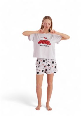 Πιτζάμα γυναικεία με σορτσάκι Hello Kitty Love