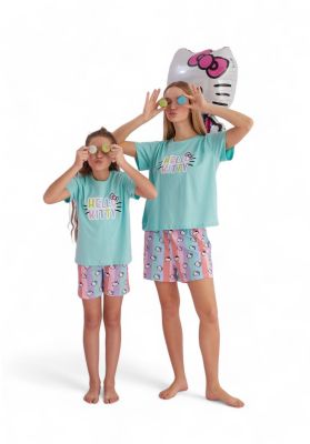 Πιτζάμα παιδική με σορτσάκι Hello Kitty Happy