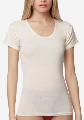 Φανελακι Γυναικειο Μαλλινο 100% Κοντο Μανικι