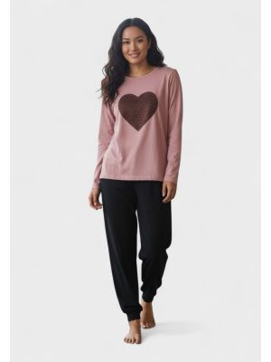 Γυναικεία Βαμβακερή Πιτζάμα Cherry Underwear Heart